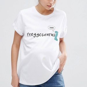 ASOS Preggosaurus slogan maternity tee size 10